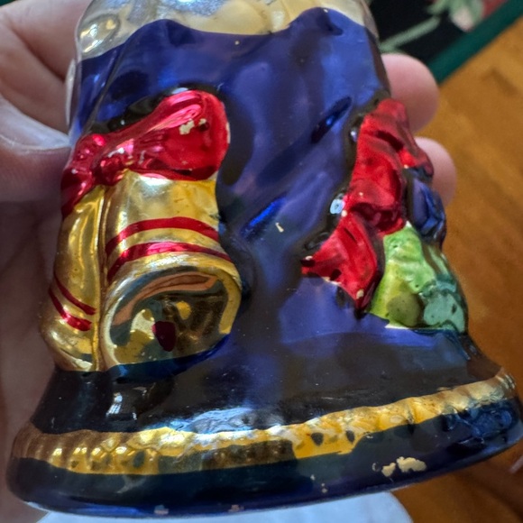 Vintage Mercury Glass Christmas Bell 6" Shiney, Colorful, China Set of 3 - Picture 16 of 16